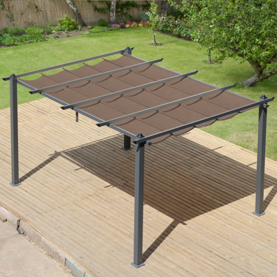 Auvent de remplacement pour pergola en polyester Aoodor