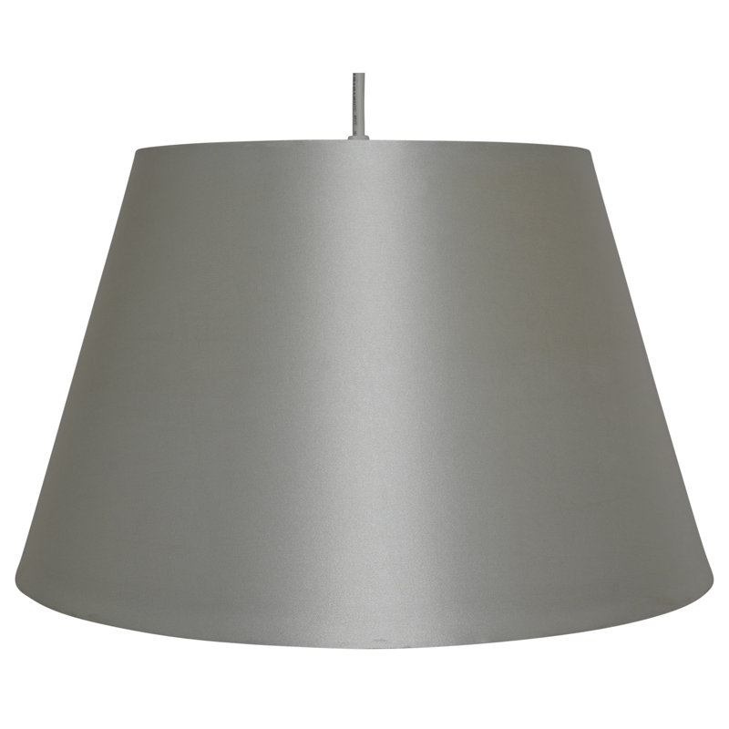 24 cm H Empire Silk Lamp Shade ( Uno ), Grey