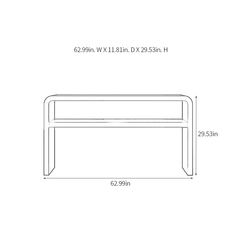 Console Minimalist, H 29,53 po x l 62,99 po x P 11,81 po