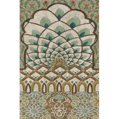 Peacock Tapestry I - Wrapped Canvas Print