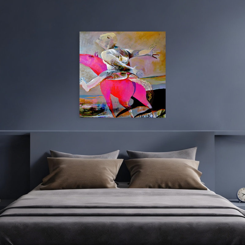 Art mural abstrait cheval surréel abstrait