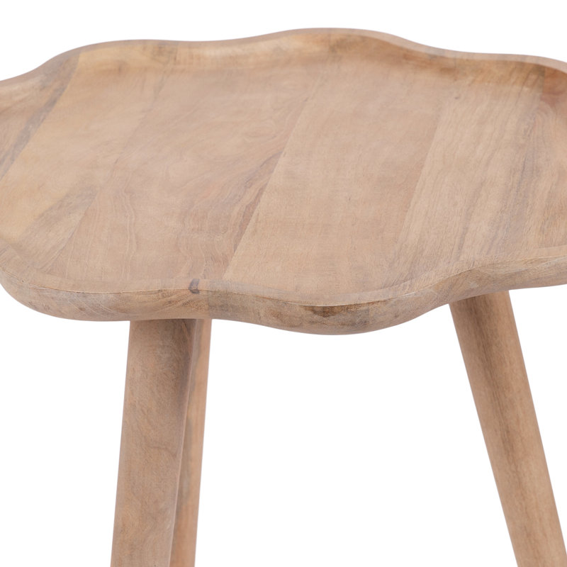 Table d'appoint Alezar, 24" H x 18.5" W x 18.5" D, Natural