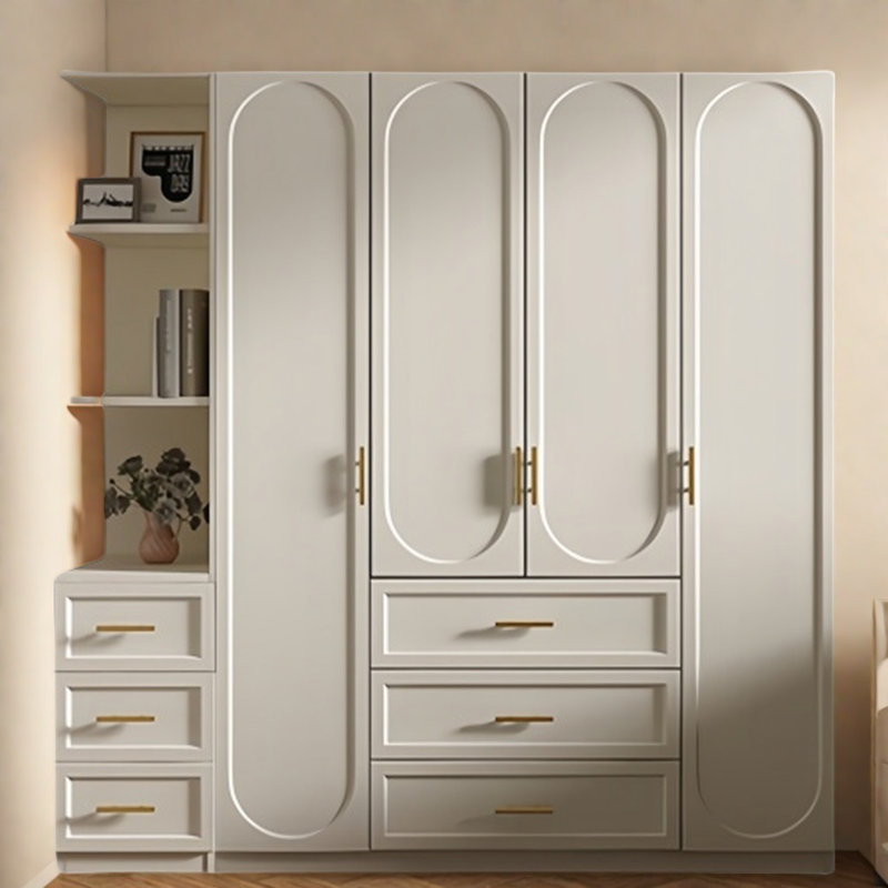 Garde-robe moderne simple de couleur unie, H 78,74 po x l 86,61 po x P 21,65 po