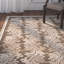 Tapis floral beige / brun Plume-21412187