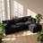 Avery 102" W x 59" D x 35" H 3-Seat Chenille Modular Sectional Sofa