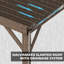 Pergola murale de terrasse avec toit en acier galvanisé incliné-123258211-123258210
