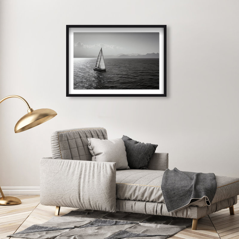 Edge Of Silence Print by Oliver Gal, 11.5"H x 16.5"W, Black Shadowbox