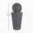 Velistra Tall Striped Concrete Column Fountain With LED Light