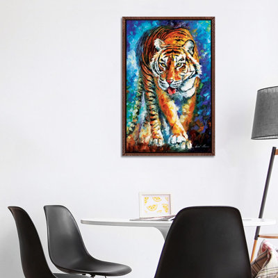 Scary Tiger by Leonid Afremov - Painting on Canvas