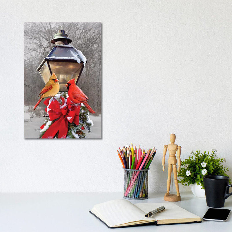 Christmas Cardinals by Greg & Company - Wrapped Canvas Print, 20.32 cm H x 30.48 cm W