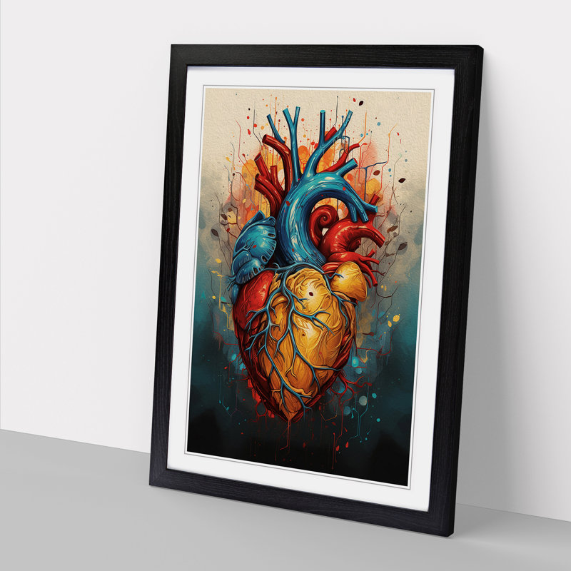 Single Picture Frame Print on Wood, Black Framed, 64cm H x 46cm W