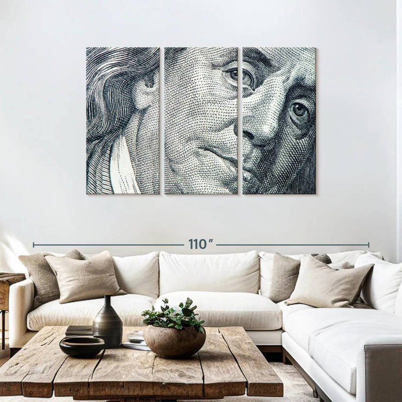 Leisha Benjamin Franklin Face, 48" H x 74" W