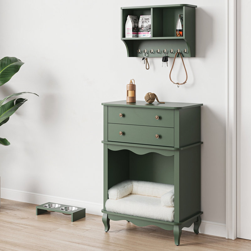 Multi-Functional End Table-Green