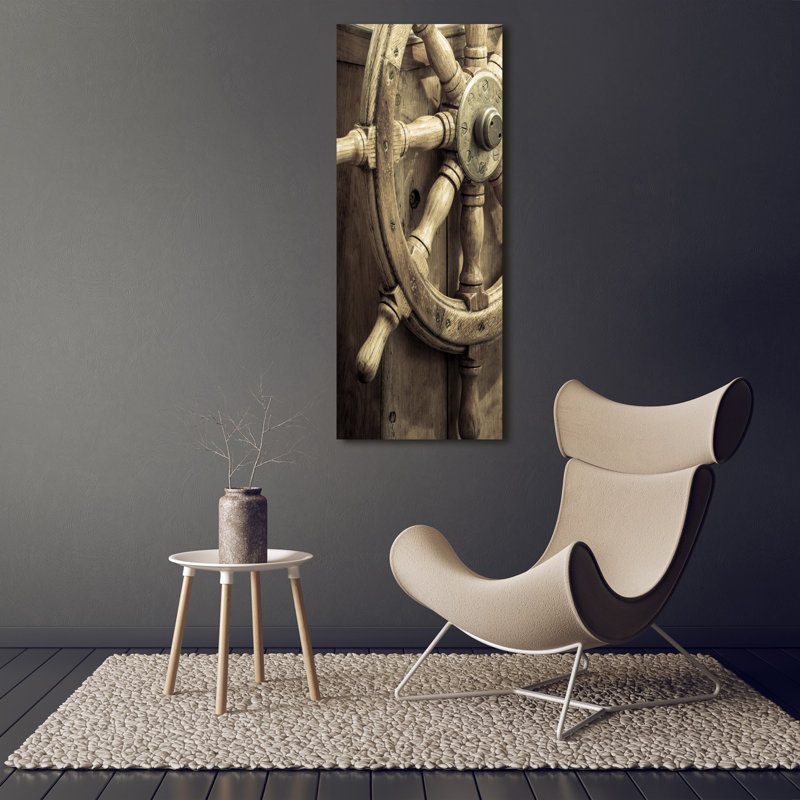 Rudder On The Yacht - Wrapped Canvas Print