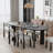 67“L×33.5"W Oval Wood Dining Table Kitchen Table with 4 Legs-1390004148-1390004151