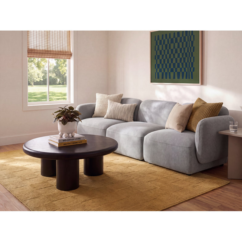 Isles 113'' Upholstered Sofa, Mellow Gray Chenille
