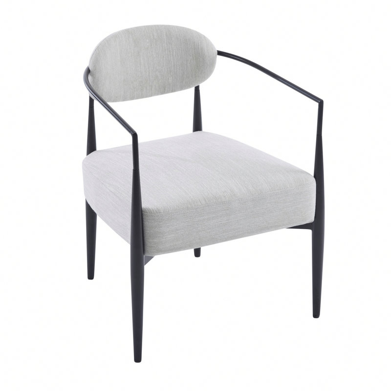 Fauteuil d'appoint rembourré Mid-Century, Noir