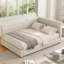 Lit de jour rembourré en L en velours côtelé-63102894-63102897