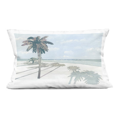 Coussin décoratif à imprimé de palmiers Ocean Dream par Errico & Slyp