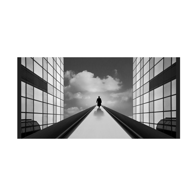 Art mural sur toile tendue - Jef Van Den, «Walking To The Light», art mural pour salon, chambre à coucher ou bureau - 16 x 32