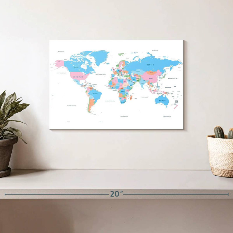 Carte du monde Keiri, H 8 po x l 12 po