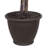 4' Artificial Orange Maple Bush, Rattan Basket.