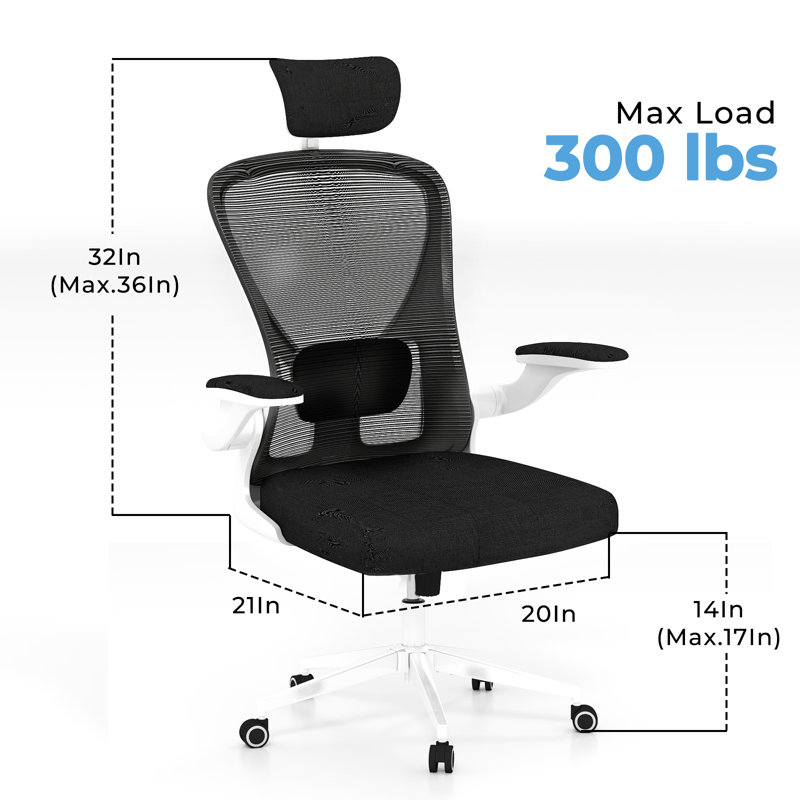 Chaise de travail, Blanc / noir