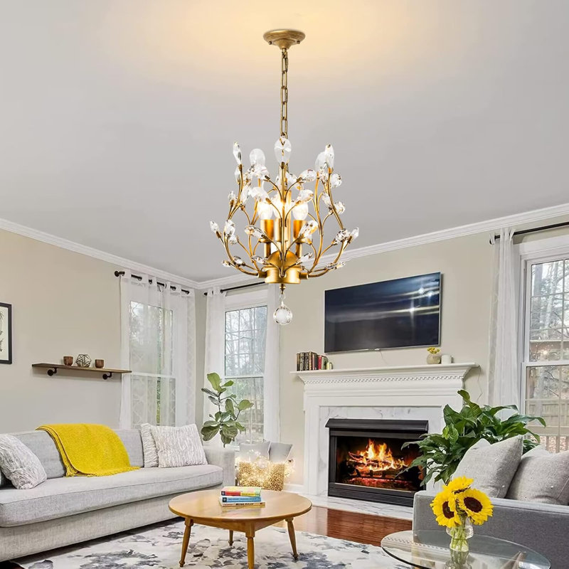 3 - Light Chandelier, Gold