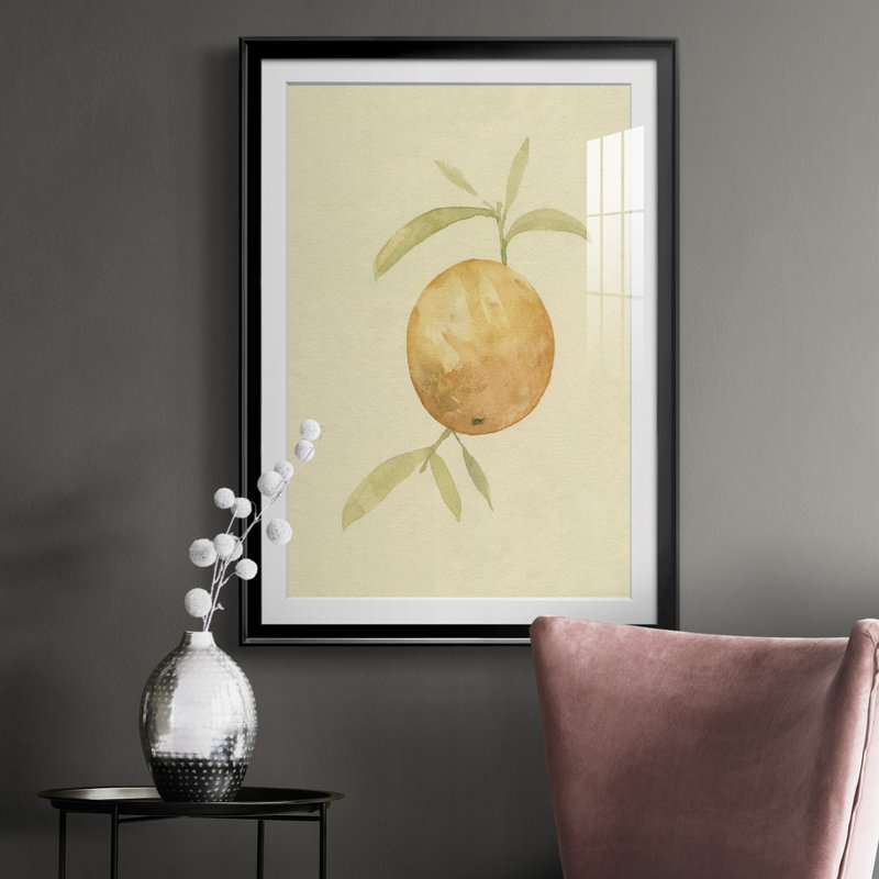 " Dappled Oranges III " Painting Print, Black Framed, 42.5" H x 30.5" W x 1" D
