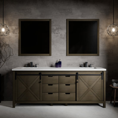 Ensemble de meuble-lavabo double l 84 po x P 22 po et miroirs 34 po Marsyas