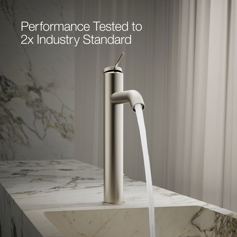 Components Single-Handle Bathroom Sink Faucet, Vibrant Brushed Nickel