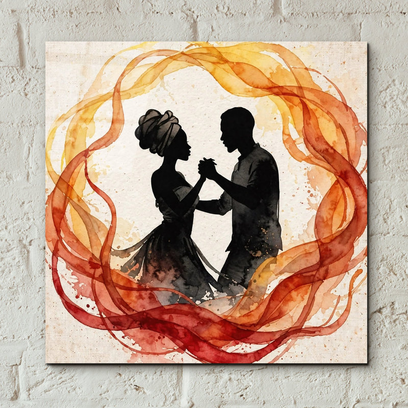'Beginning of We' By Veve Acrylic Glass Wall Art, 12" x 12", 12 po x 12 po