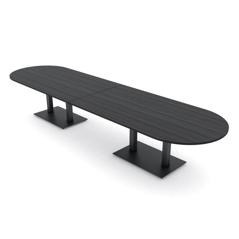 Table de conférence Racetrack, Nuit asiatique, Noir mat, L 168 po x l 48 po