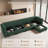 Upholstered Modular Sofa Sectional With Ottoman-1391795208