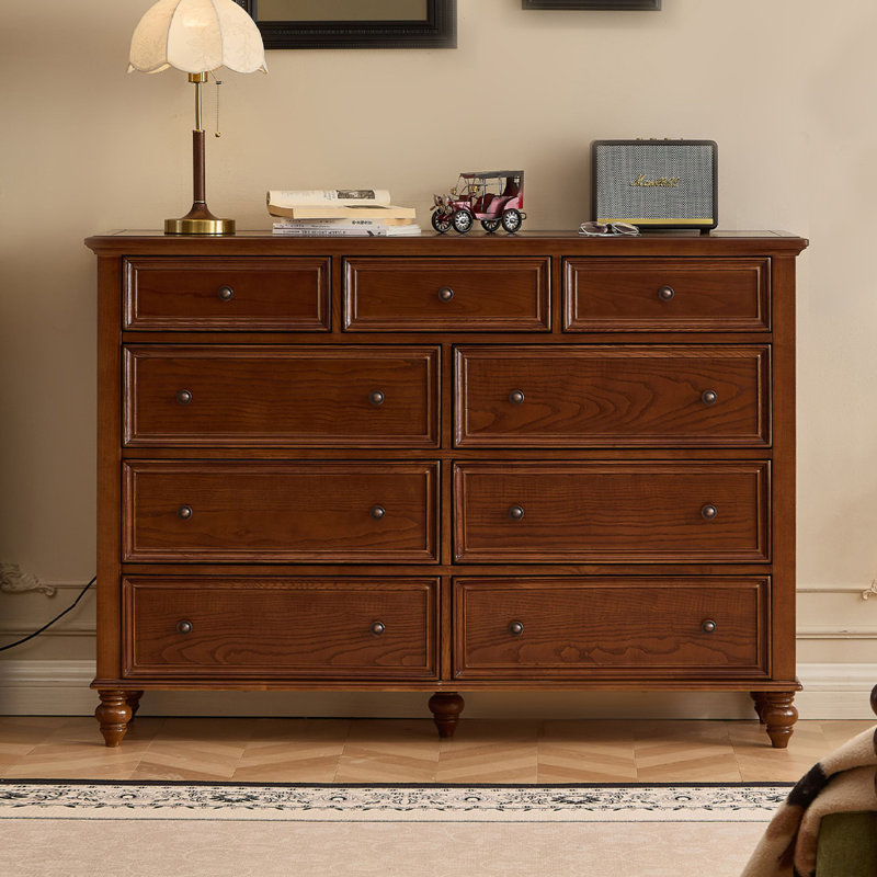 Walnut Solid Wood Sideboard, 39.37" H x 62.99" W x 17.72" D