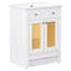 Meuble-lavabo simple 24 po avec lavabo blanc