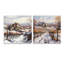 «Vineyard Charm In Winter», ensemble de 2 verres muraux en acrylique-758914422