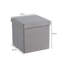 Patericia 38cm Square Boucle Fabric Grey Storage Ottoman