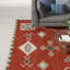 Tapis rouge en laine touffeté à la main Potts-27321466