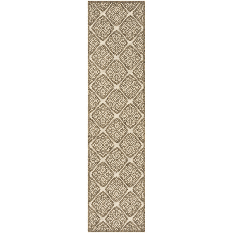 Kirschner Geometric Hand Woven Indoor / Outdoor Area Rug, Runner 61 x 244 cm