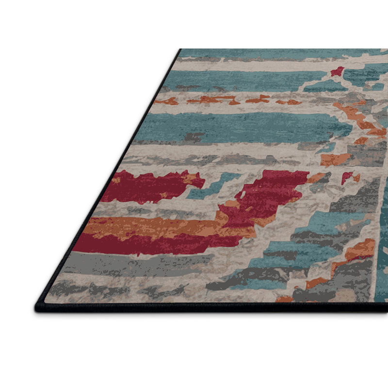 Tapis gris soyeux et moelleux, Carré 4 pi