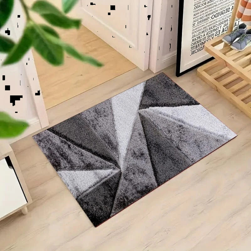 Geometric Shag Area Rug, Rectangle 60 x 110 cm