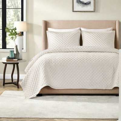 Ensemble de literie en velours King, couvre-lit matelassé moderne pour un confort optimal à la maison