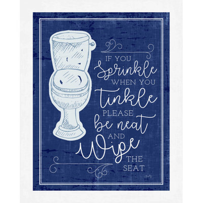Sprinkle Tinkle - Art textuel sur toile tendue