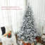 Arbre de Noël artificiel enneigé 7 pi avec 1401 pointes, support en métal pliable, assemblage facile, arbre de Noël articulé pour la maison, le bureau, les Fêtes