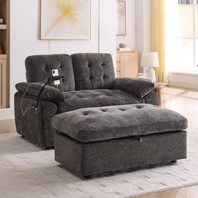 Fauteuil de loisir, fauteuil inclinable double, Gris