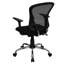 Mid-Back Mesh Swivel Task Office Chair with Chrome Base and Arms-574141682