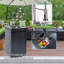 Îlot de barbecue en acier inoxydable de 43 po à 6 brûleurs de 85 000 BTU avec refroidisseur à vin, rôtissoire et comptoir en granite