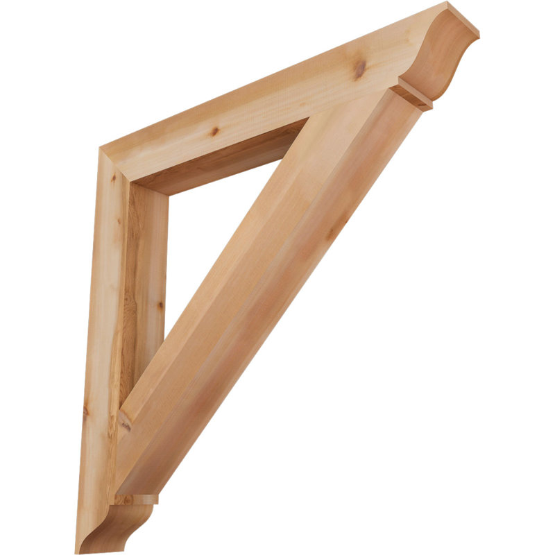 Support lisse, Cèdre rouge, H 46 po x l 5,5 po x P 46 po