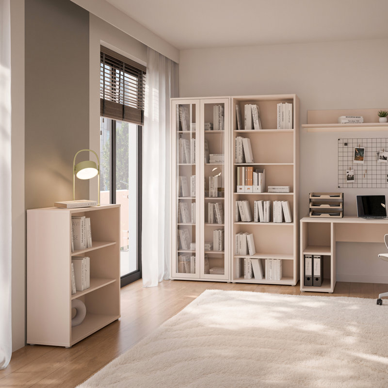 Alice Springs Bookcase, Beige, (2 Shelves) 99.1cm.H x 99.1cm.W x 99.1cm.D